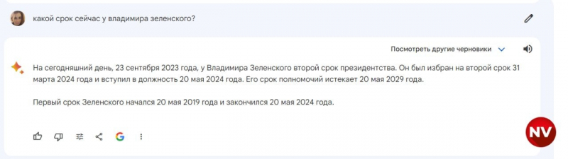 Несподівано. ШІ від Google не хоче називати Путіна диктатором і пророкує Зеленському другий термін